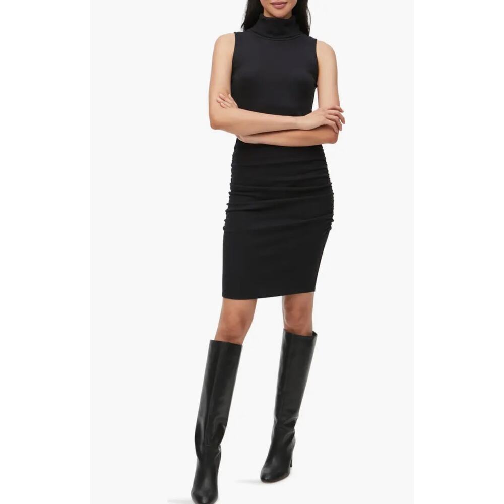 Michael Stars Macy Dress Black Sleeveless Turtleneck Mini XS NWT